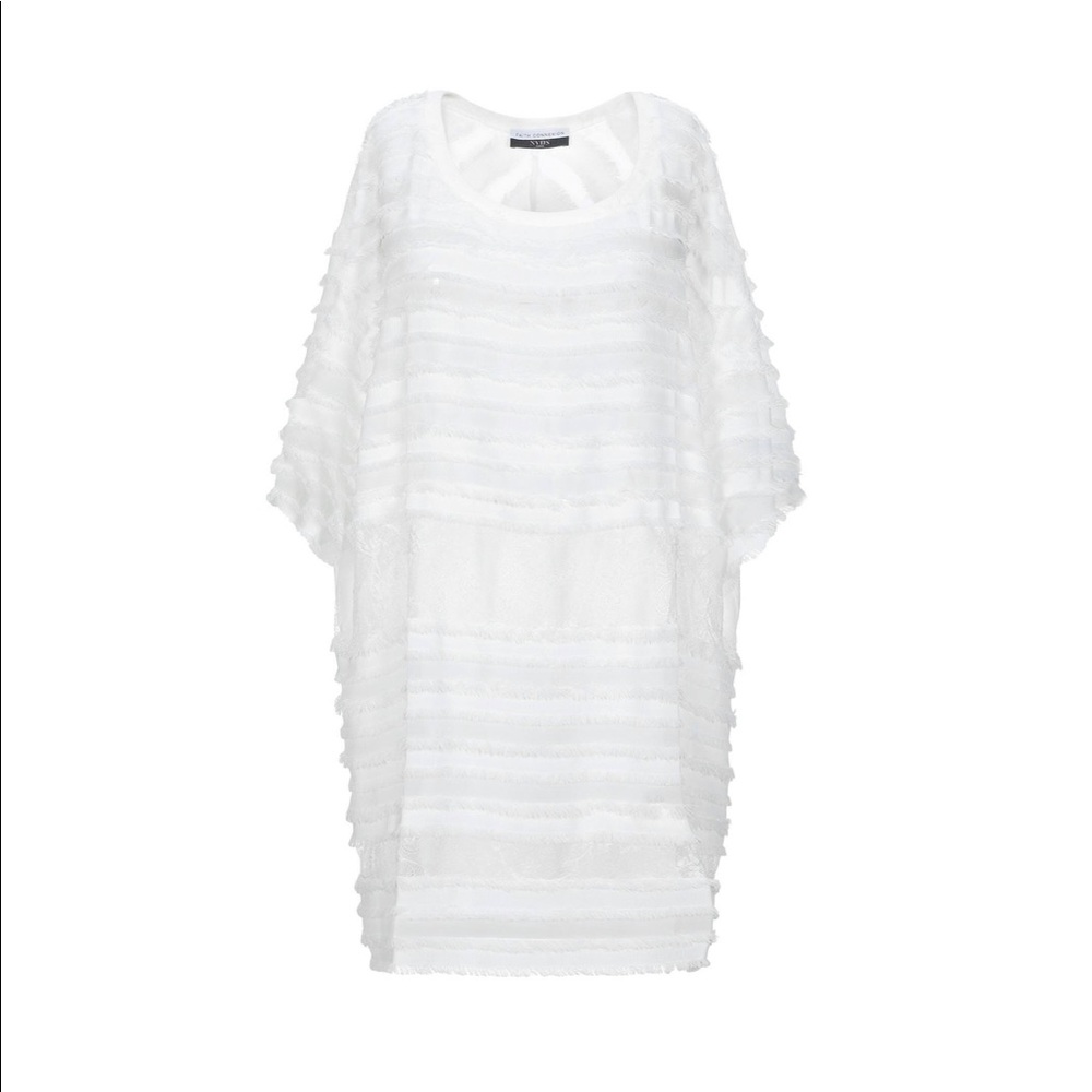 Faith Connexion White Striped Tunic Dress XS